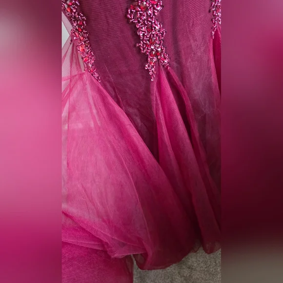 Phila Sofia Elegant RED Strapless Evening Gown Size 10 - Picture 5 of 14